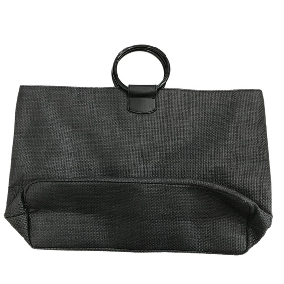 Kate Spade New York Black Woven Tote Beach Bag - Picture 3 of 6